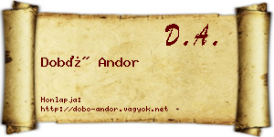 Dobó Andor névjegykártya