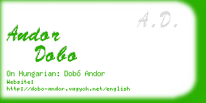 andor dobo business card