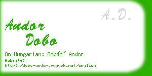 andor dobo business card